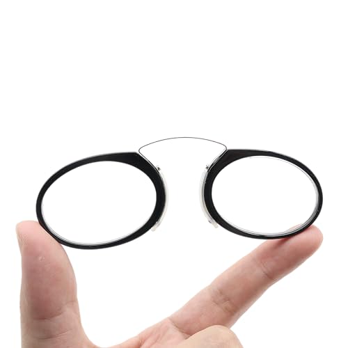 COVESATO Mini Armless Reading Glasses for Men Women Slim Thin Clip on Nose Readers