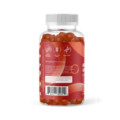umsii Apple Cider Vinegar Gummies | 1,000 mg Organic Extract | Can Promote Gut Health