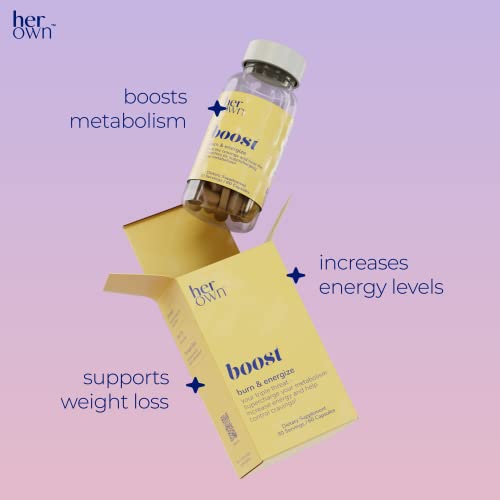her own Boost, Helps Boost Energy, Supports Metabolism, Proprietary Thermogenic Blend