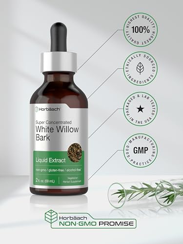 White Willow Bark Extract | 2 fl oz | Alcohol Free Liquid Tincture | Super Concentrated