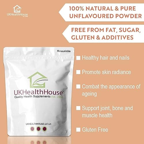 250g UKHealthHouse Collagen Powder, Bovine Collagen Peptides Powder UKHealthHouse