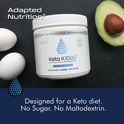 Hi-Lyte Keto K1000 Electrolyte Powder | Unflavored | Hydration Supplement Drink Mix