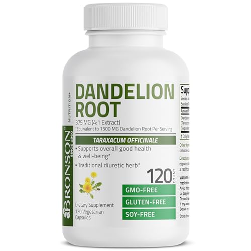 Bronson Dandelion Root High Potency Supplement, Supports Overall Good Health & Well
