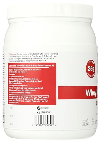 365 by Whole Foods Market, Chocolate Whey Protein Isolate, 16.9 Ounce 365 by Whole Foods Market