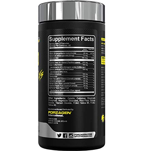 Forzagen Lipocrush Thermogenic Fat Burner for Men and Women, 90 Belly Fat Burner