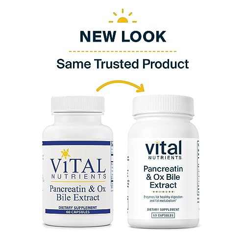 Vital Nutrients Pancreatin and Ox Bile Extract | Natural Digestive Enzyme