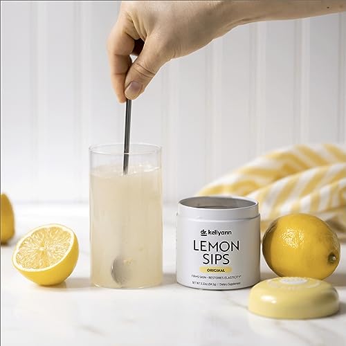Dr. Kellyann Lemon Sips - Diet Citrus Drink Mix - Rehydrate, Detox, Revitalize - Sugar Free