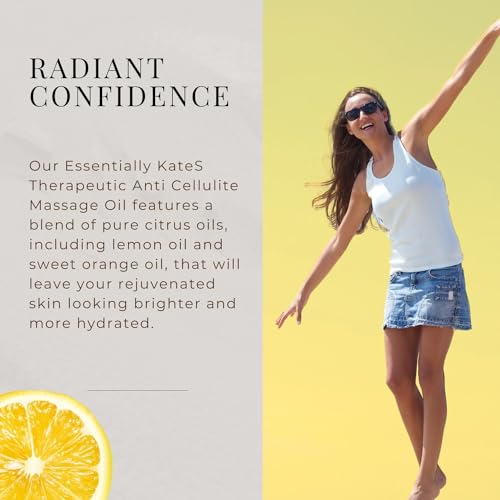 Essentially KateS Anti Cellulite Massage Oil 8 Fl Oz - Helps Break Down Fat Cells in Hip