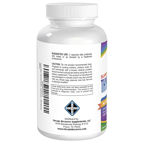 3-Month Thyroid Support Supplement (All-in-1 Formula) with 14 Active Ingredients Elevate Recovery Supplements