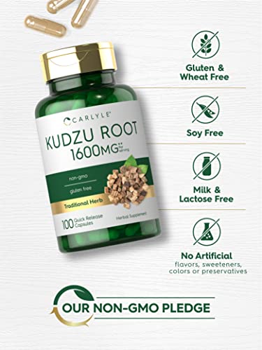 Carlyle Kudzu Root | 100 Extract Capsules | Non-GMO and Gluten Free Formula