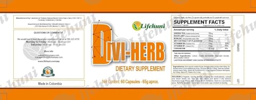 divi-her dietary (2 pack) divi her 65 supplement divi her 60 gr divi her