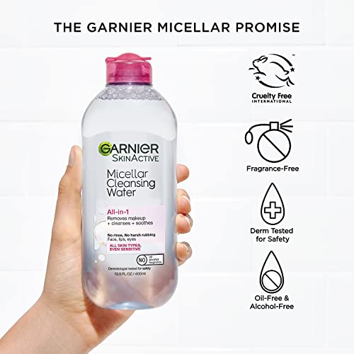 Garnier SkinActive Micellar Water for All Skin Types, Facial Cleanser & Makeup Remover