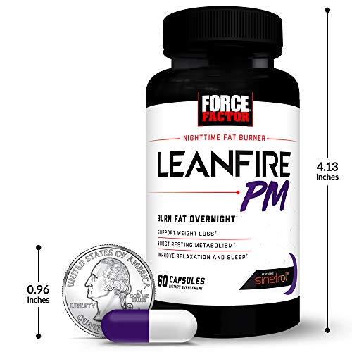 Force Factor LeanFire PM Weight Loss Pills for Women & Men, Fat Burner & Overnight