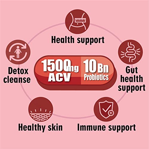 WayLoss 1500mg Apple Cider Vinegar Capsules/Apple Cider Vinegar Pills w/ 10 BILLLION