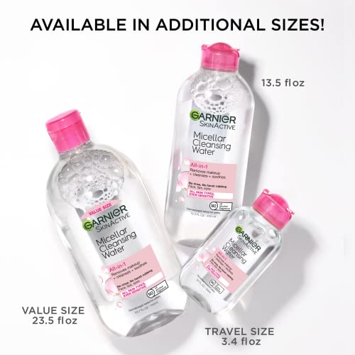 Garnier SkinActive Micellar Water for All Skin Types, Facial Cleanser & Makeup Remover