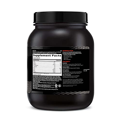 GNC AMP Sustained Protein Blend | Targeted Muscle Building and Exercise Formula