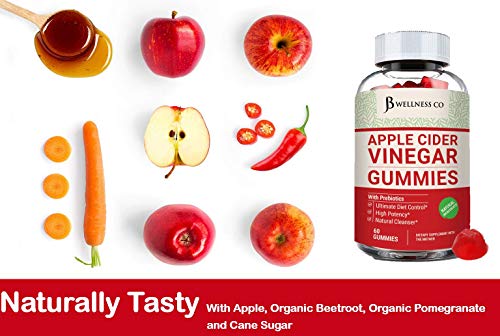 (2-Pack | 120 Gummies) Premium Apple Cider Vinegar Gummies - Raw, Natural, Unfiltered ACV