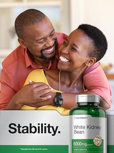 White Kidney Bean Extract Capsules | 6000mg | 400 Count | Non-GMO & Gluten Free