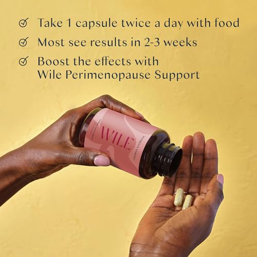 WILE Perimenopause Supplement for Women Stress Support, Ashwagandha Supplements