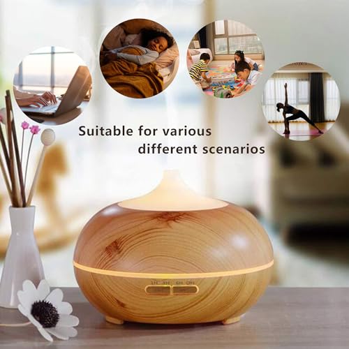 Essential Oil Diffuser, Aromatherapy humidifier, ultrasonic Cold Mist humidifier, 4 Timing Settings