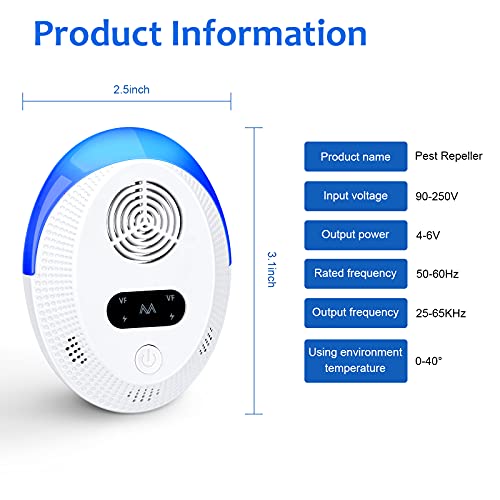 Ultrasonic Pest Repeller 6 Packs, Indoor Pest Control, Ultrasonic Pest Repell