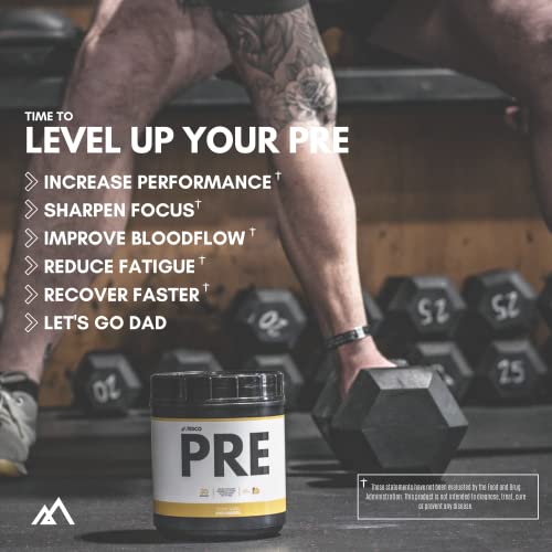 TEDCo Pre Workout Powder - All Natural Preworkout for Men, Zero Artificial Sweeteners