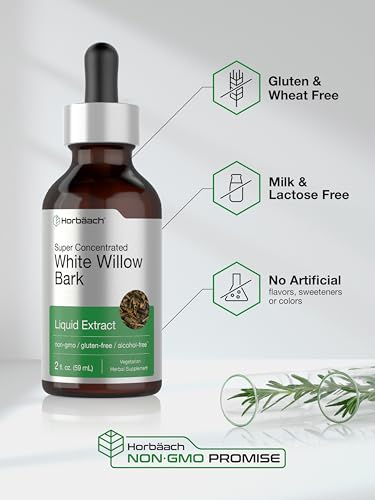 White Willow Bark Extract | 2 fl oz | Alcohol Free Liquid Tincture | Super Concentrated