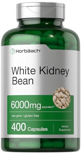 White Kidney Bean Extract Capsules | 6000mg | 400 Count | Non-GMO & Gluten Free