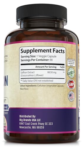 100% Pure Saffron Extract - Metabolism Booster & Natural Appetite Suppressant for Weight Loss
