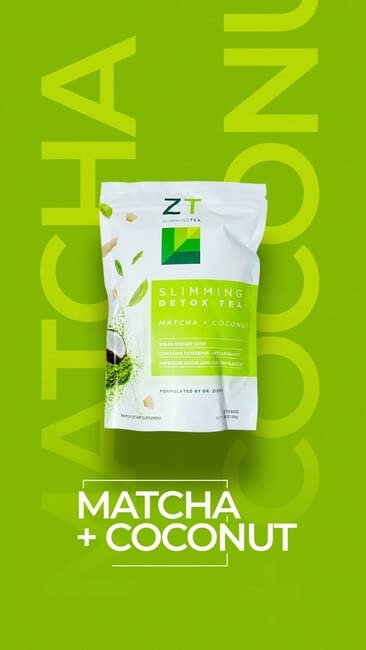 Dr. Zisman ZT Slimming - Matcha-Coconut Detox Blend, Weight Loss Tea with Antioxidant Effects