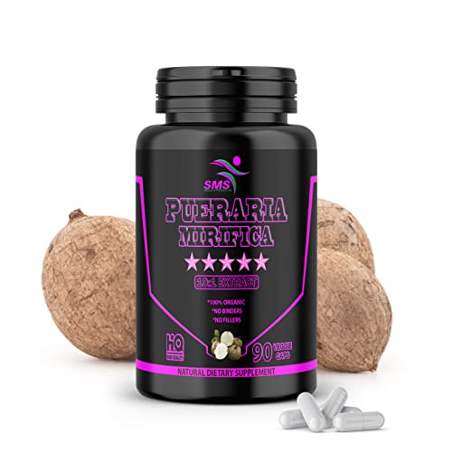 90 Caps Pueraria Mirifica 1000mg Pills - (10:1 Extract Equivalent to 10000mg) High Potency SMSHEALTHPRODUCTS.com