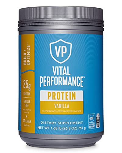 Vital Performance Protein Powder, 25g Lactose-Free Milk Protein Isolate Casein & Whey