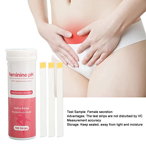 100pcs Vaginal Health PH Test Strips, Accurate Feminine pH Testing for Intimate Health