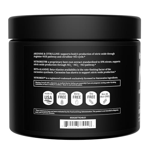 UpNourish Beet Root Powder Nitric Oxide Booster - L arginine L Citrulline Supplements