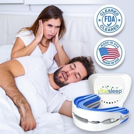 VitalSleep Anti-Snoring Mouthpiece, Adjustable Jaw Positioning