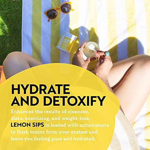 Dr. Kellyann Lemon Sips - Diet Citrus Drink Mix - Rehydrate, Detox, Revitalize - Sugar Free