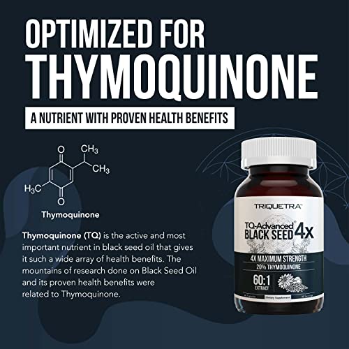 20% Thymoquinone Black Seed Oil Extract Capsules - TQ-Advanced 4X®: Highest