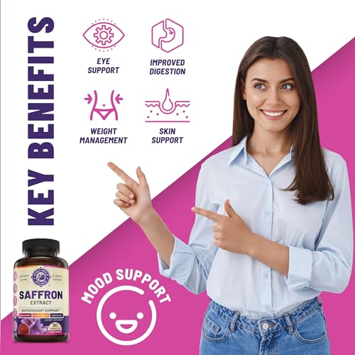 100% Pure Saffron Extract - Metabolism Booster & Natural Appetite Suppressant for Weight Loss