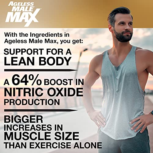 Ageless Male Max Chewable Nitric Oxide Booster Supplement for Men – High Potency