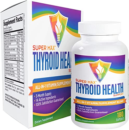 3-Month Thyroid Support Supplement (All-in-1 Formula) with 14 Active Ingredients