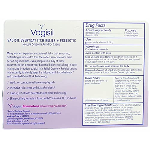 Vagisil Anti-Itch Creme Original Strength 1 oz (Pack of 5)