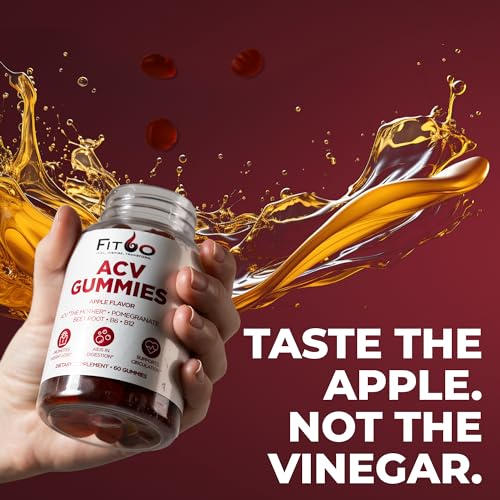 FIT60 Keto Apple Cider Vinegar Gummies with The Mother | Keto ACV Gummies for Advanced Healthy Weight