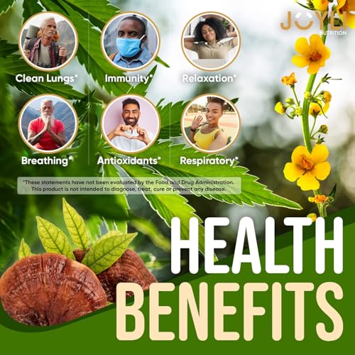 JOYLI Hemp Gummies - Natural Lung Cleanse with Mullein Leaf & Reishi