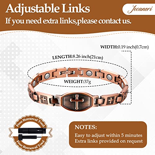 Jecanori Copper Bracelets for Women,Classic Magnetic Copper Bracelet,Valentine's Day