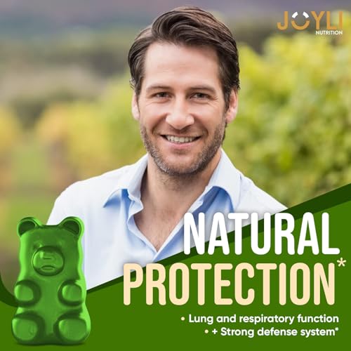 JOYLI Hemp Gummies - Natural Lung Cleanse with Mullein Leaf & Reishi