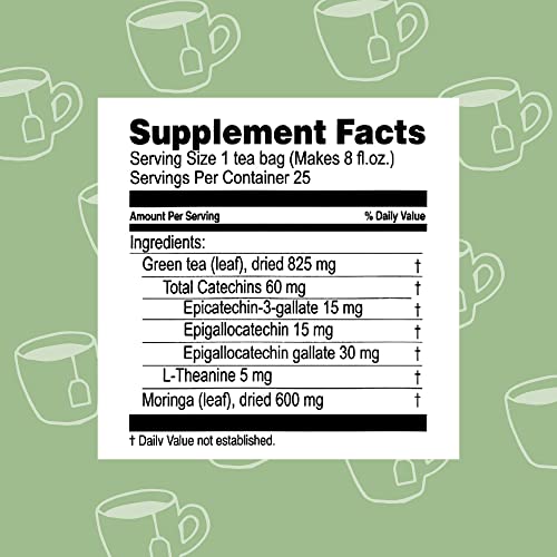 Hyleys Tea Moringa Oleifera with Lemon Flavor - 25 Tea Bags (Miracle Tree Tea)