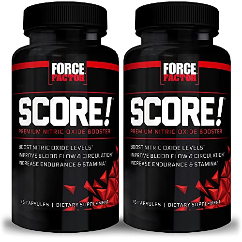 FORCE FACTOR Score!, 2-Pack, Nitric Oxide Supplement for Men, Nitric Oxide Booster