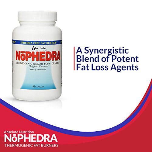 Absolute Nutrition Thermogenic Fat Burners, Nophedra Capsules, 80 Count Bottle Absolute Nutrition