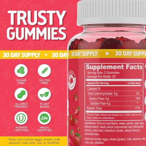 Desired Life Sugar Free Prebiotic Fiber Gummies for Adults and Kids Mixed Berry Flavor