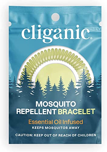 Cliganic 50 Pack Mosquito Repellent Bracelets, DEET-Free Bands, Individu